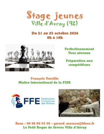 Affiche stage jeunes octobre 2024